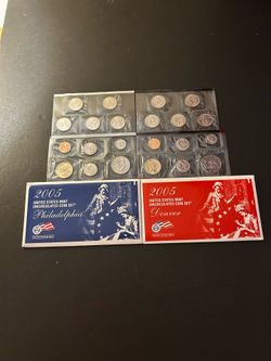 Coins – Uncirculated 2005 Mint Set in original mint  packaging – 4 packets – 22 Coins