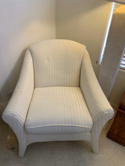 White fabric chair