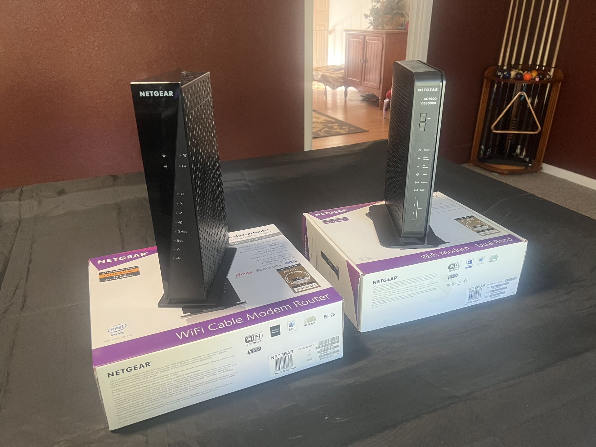 2 Netgear Cable WiFi Modems AC1750 & AC1900 Both $50 Obo