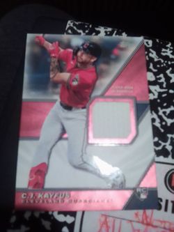 C.J. Kayfus Topps Rookie Relic Baseball Card
