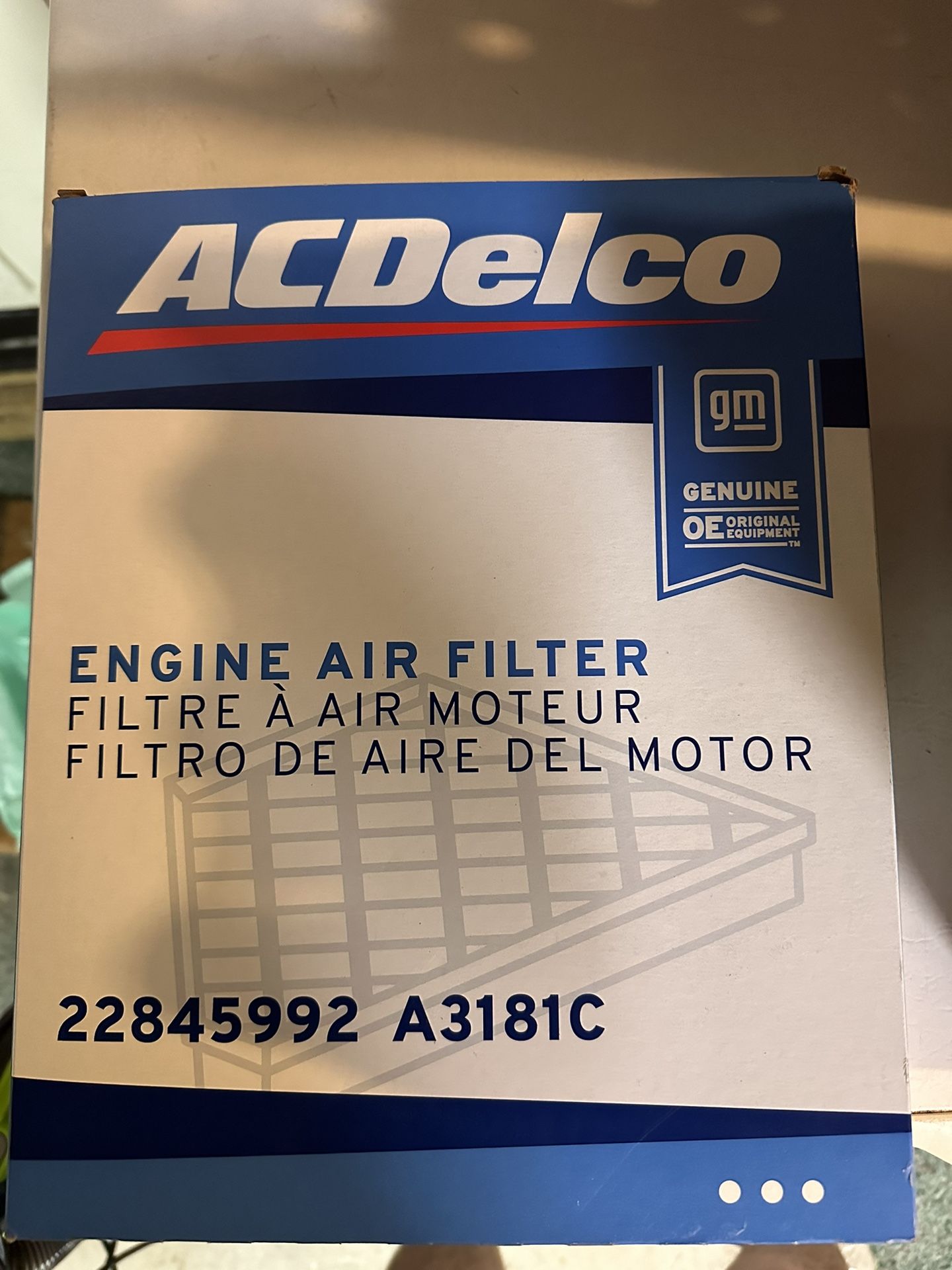 2012 - 2016 Silverado / Sierra 1500 ACdelco Air Filter