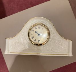 vintage Lenox 'Chippendale' fine bone china quartz mantel clock
