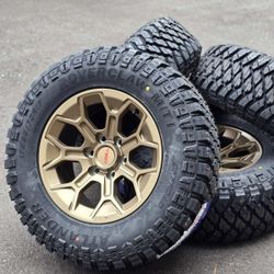 Brand new set of 4 17" Toyota TRD replica wheels 6x139.7 Off-road tires