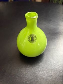 Hand made green little vase