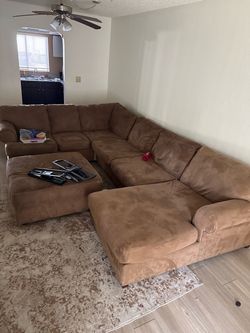 Brown sectional