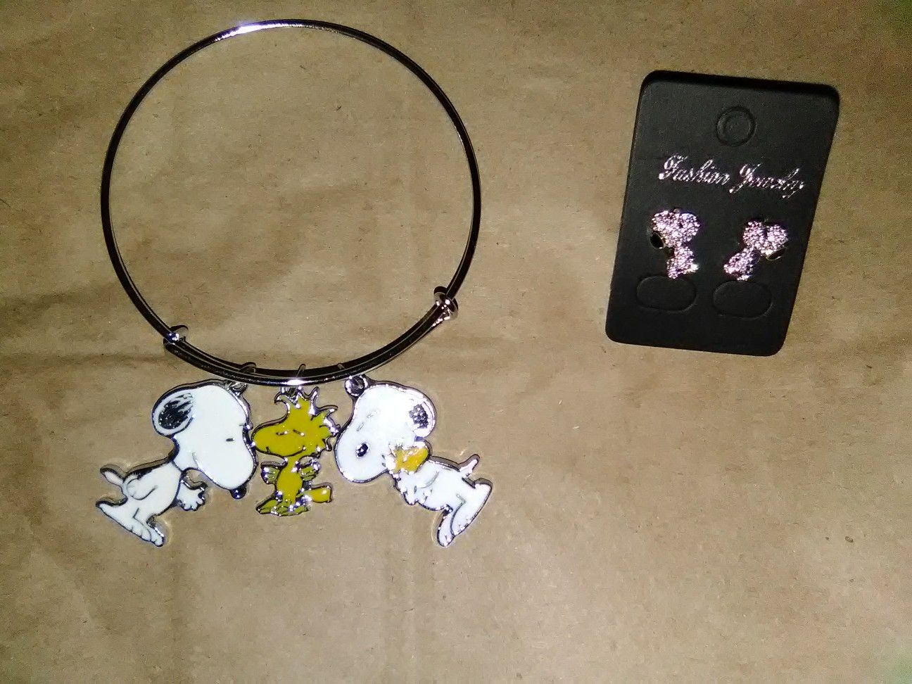 Snoopy Bracelet & earrings bundle set
