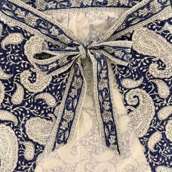 NEW Cotton Apron – Blue & White Paisley | World Market
