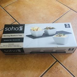 3 Servings Bowl And Tray