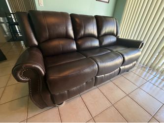 Leather Recliner Sofa