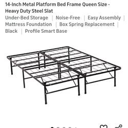 Queen Bed Frame Heavy Duty Steel New!