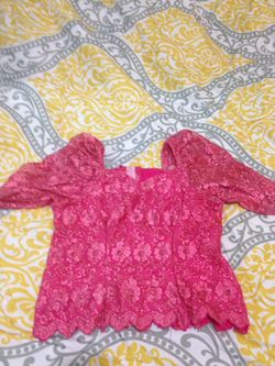 Red, Pink dental, blouse