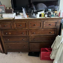 10 Drawer Wood Dresser