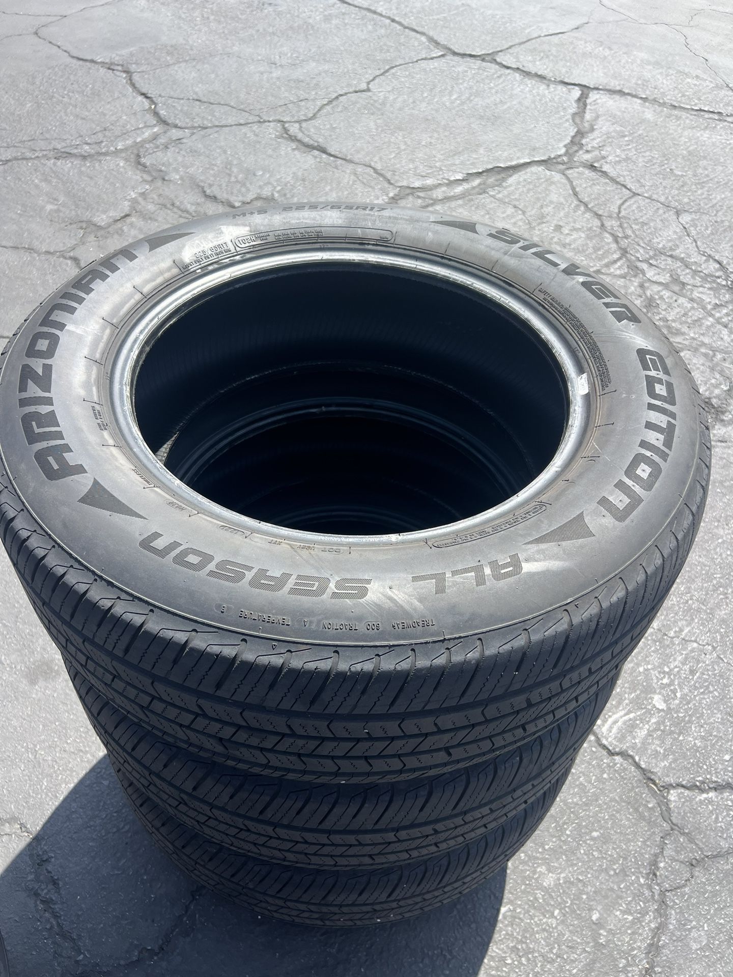 SET OF 4 USED TIRES 225/65/17 
