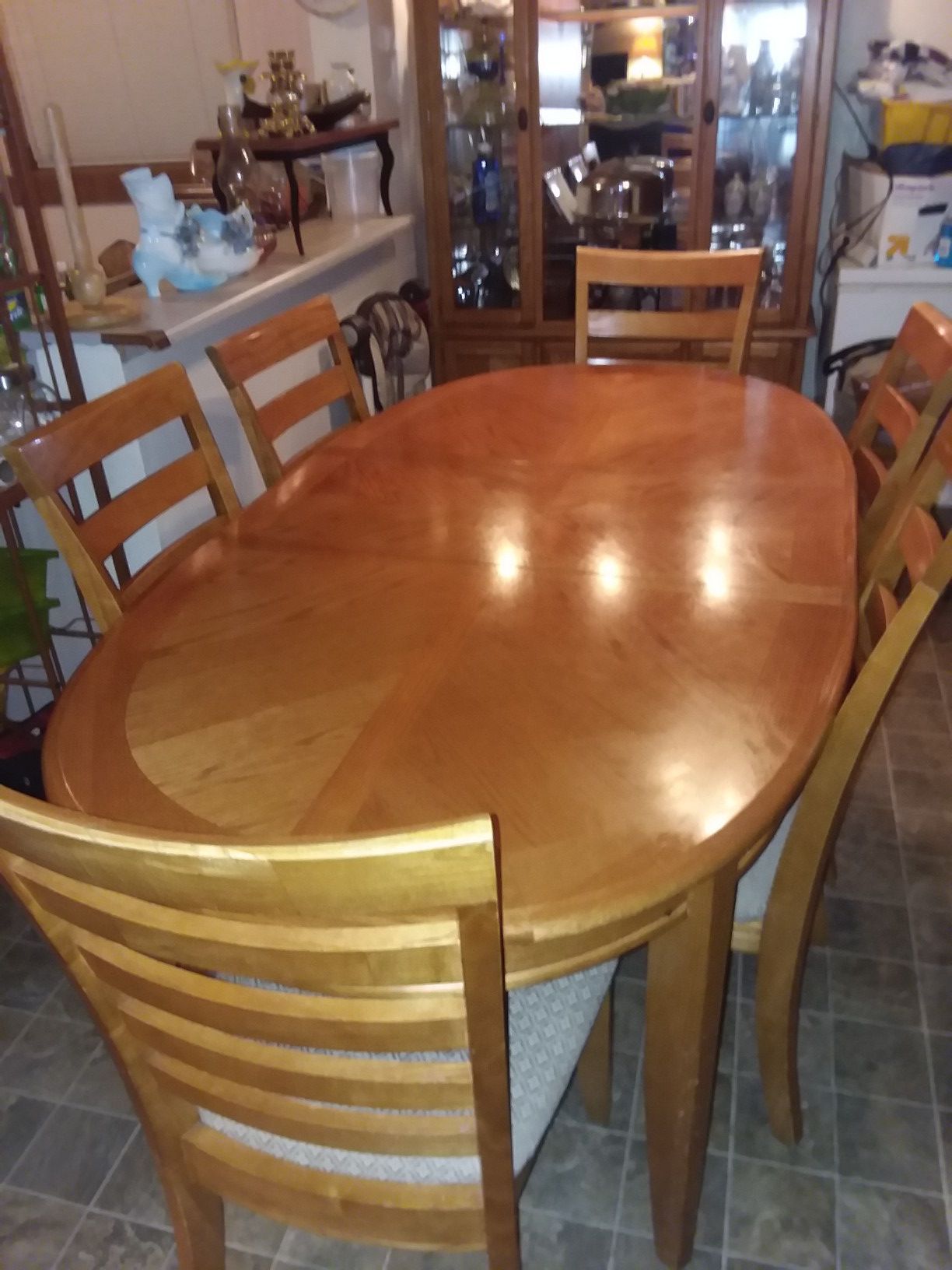 Dining room table and China hutch