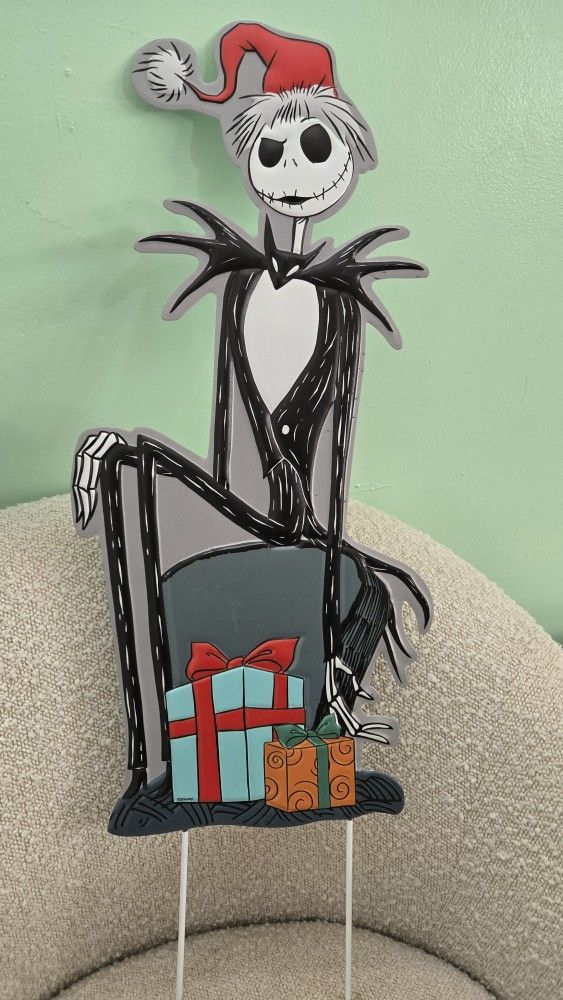 Nightmare Before Christmas Jack Skellington Metal Yard Stake