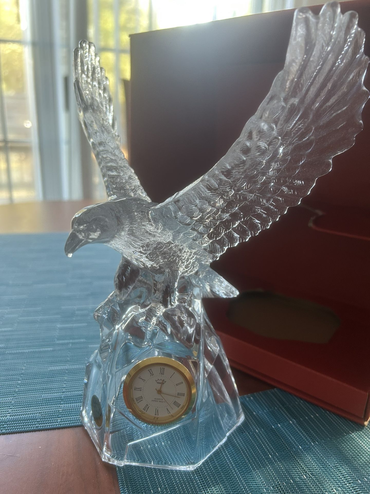 Crystal Eagle Clock