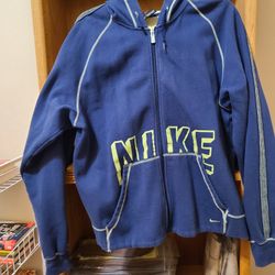 Nike Navy Blue Xl(16-18) Hooded Sweatshirt 