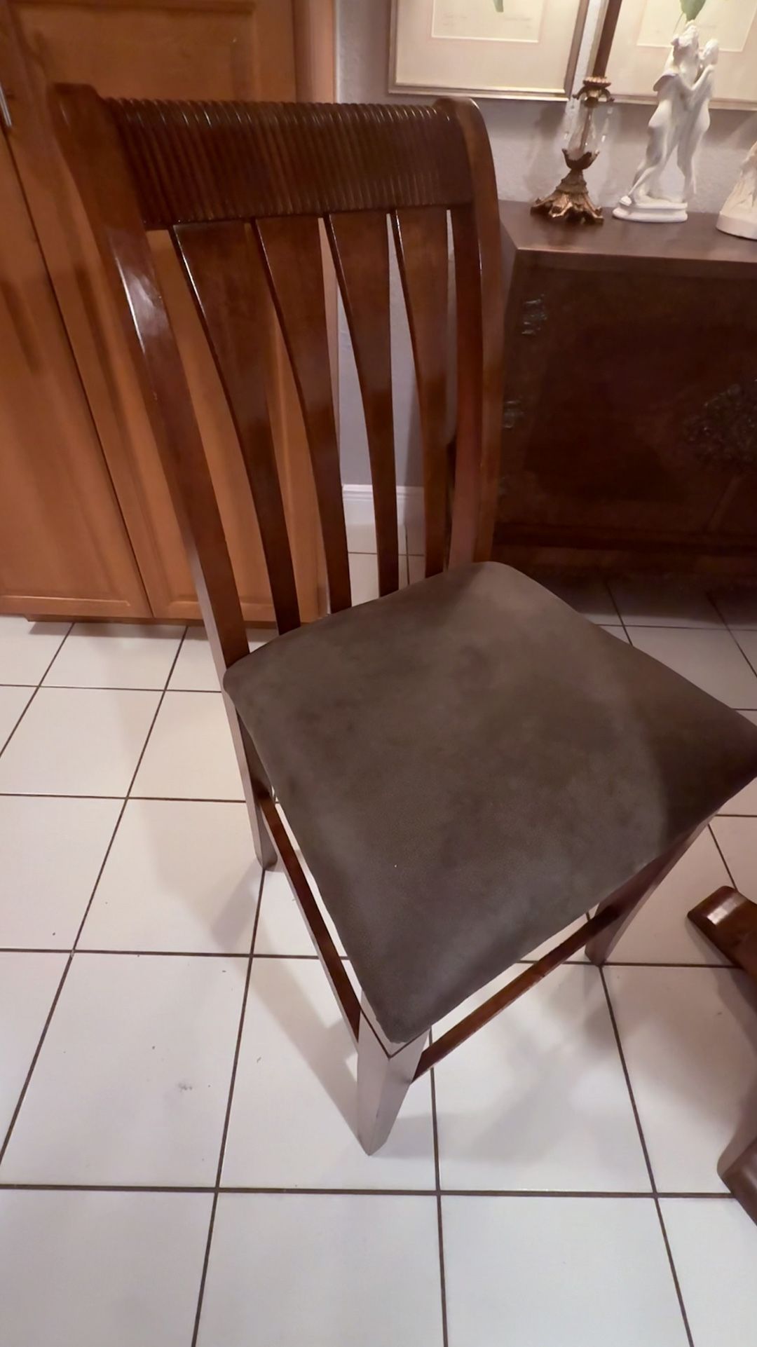 Counter Height Table Dinning Set w/Two High Chairs