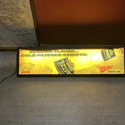 miller good call genuine flavor cold filtered smooth 2004 bar light sign