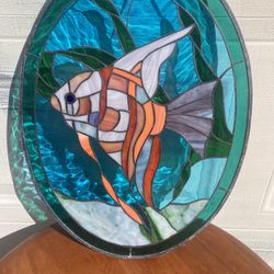 Vintage Fish Stainglass Hanging
