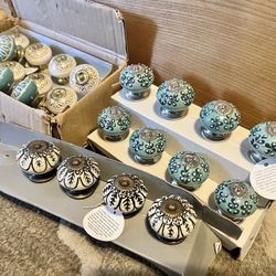 24 Decorative Ceramic Drawer Knobs