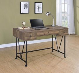 Brand New Rustic Oak Writing Desk
