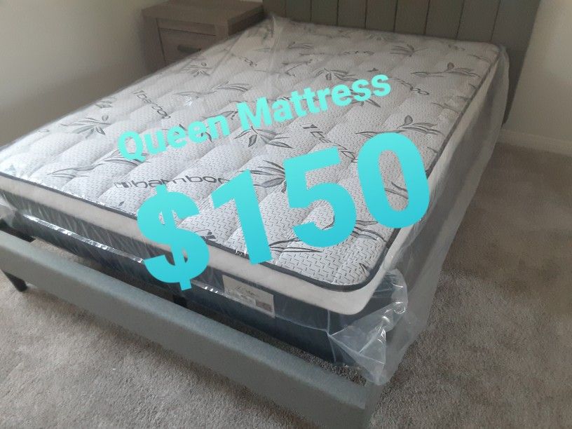 ⭐Mattress 12" Inches tall
Pillow top⭐
🔹️Queen $150
🔹️Full $130
🔹️Twin $120
🔹️King $260
🔹️Cal King$260
🚛Delivery available $20🚛