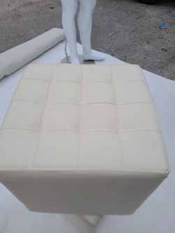 Leather Ottoman