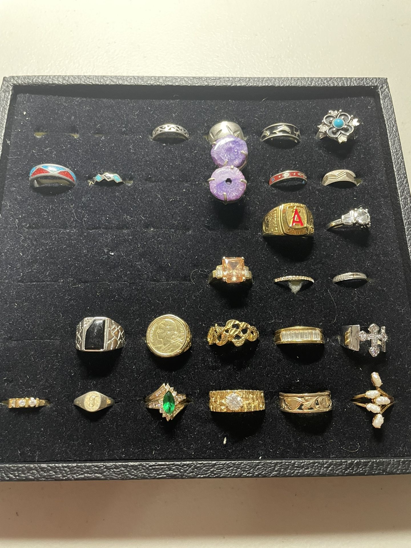 Rings Lot Men’s And Women’s Sterling Mixed In