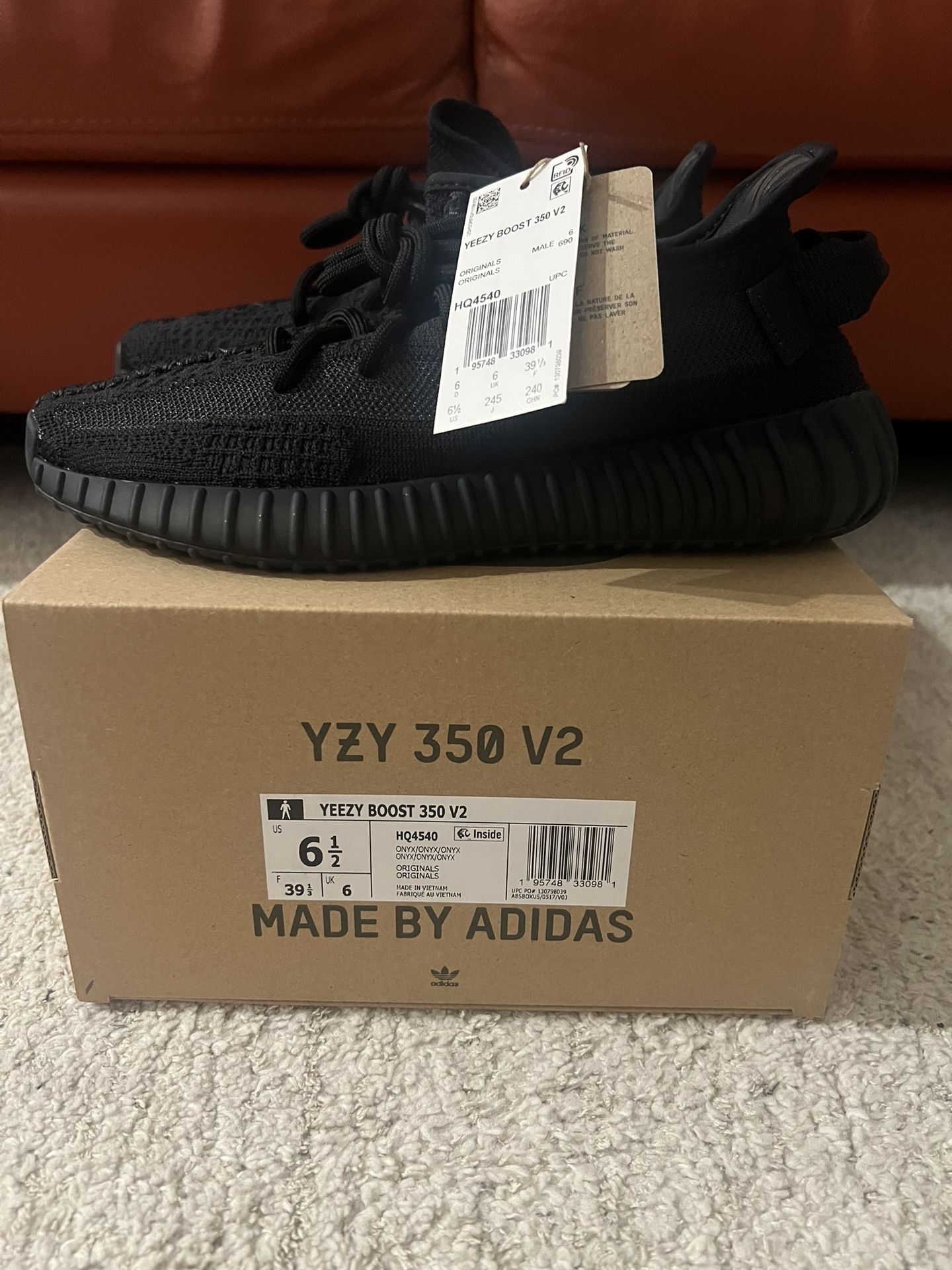 adidas yeezy 350 onyx size 6.5