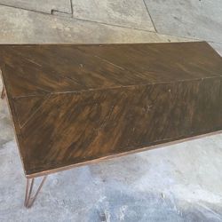 Oversized Solid Wood Japanese-Inspired Coffee Table / Statement Piece