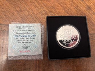 Silver Shield Metatron’s Cube .999 Pure COA BOX SSG Sacred Geometry Limited