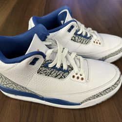 (Brand New) Jordan Retro 3 Wizards True Blue Women’s 