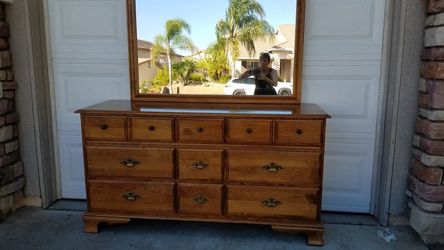 Dresser and mirror