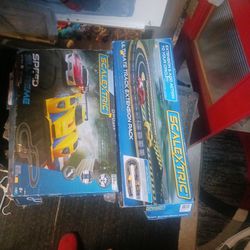 Scalextric Large Scale Race Track And Cars