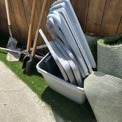 A Bunch Of Grey Storage Container With Kids