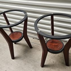 Glass End Table 