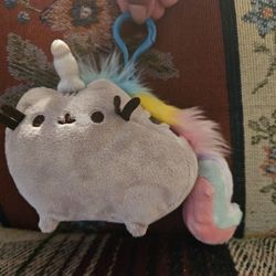 GUND  PUSHEEN  UNICORN MINI PLUSH BACKPACK KEYCHAIN CHARM 