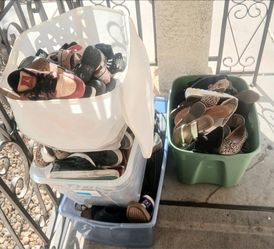 Mixed Lot of Used Women/Mens/kids Shoes