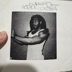 Vintage black & white signed photo print. Hand-signed with date (02/26)