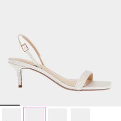 Betsy Johnson Rebel Heel Size 9 In White