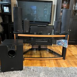 ONKYO Receiver + Surround Sound Systen