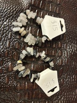Tourmaline  in quartz gemstone bracelet $15 each