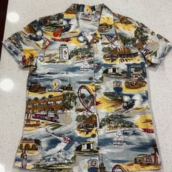 Fire Hawaiian shirt small