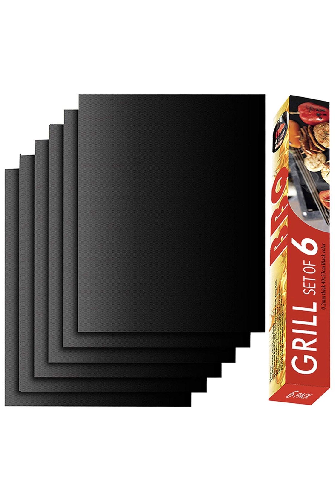 Brand-new!!! Grill Mat (Set 6) - 100% Non-Stick BBQ Grill Mats, 15.75 x 13Inch