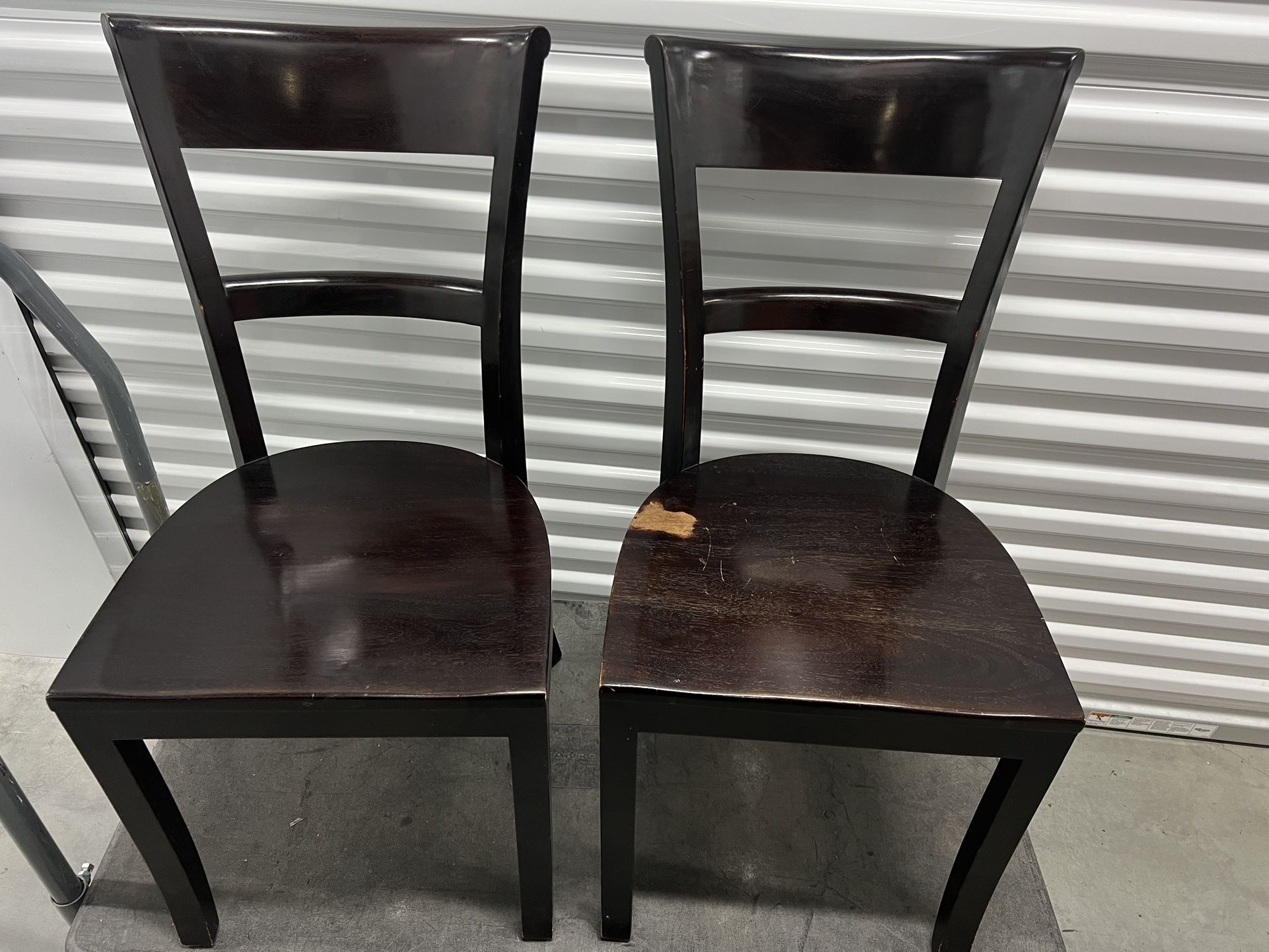 Crate & Barrel Kipling Wooden Dining Chairs (2)