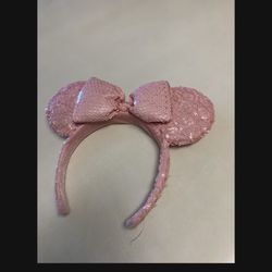 Pink Sequence Minnie Ears