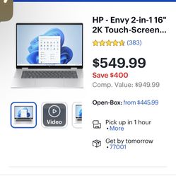 2 In 1 Hp Envy X360 Laptop
