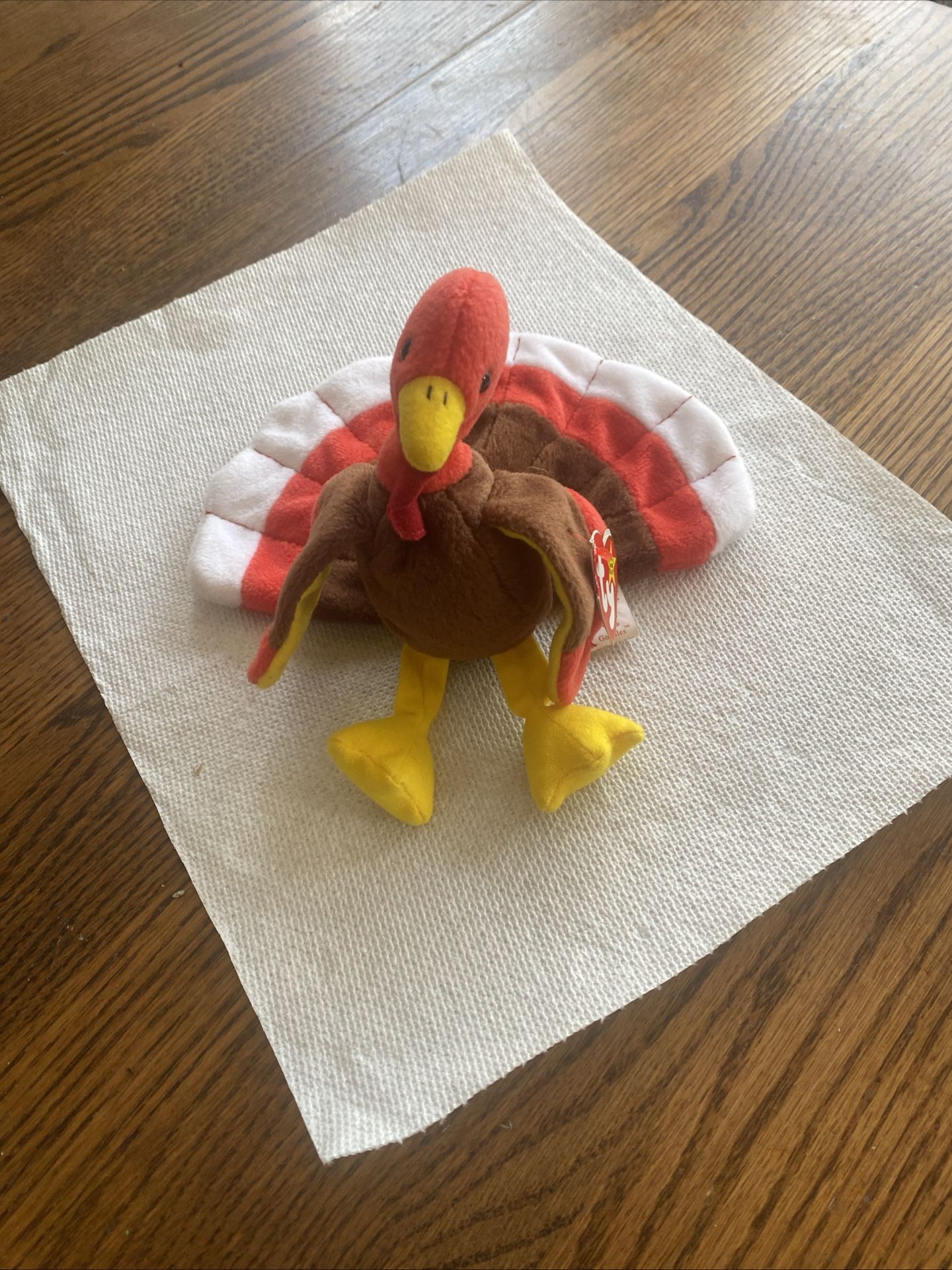 VTG 1996 TY Beanie Baby Gobbles the Turkey Stuffed Animal Toy