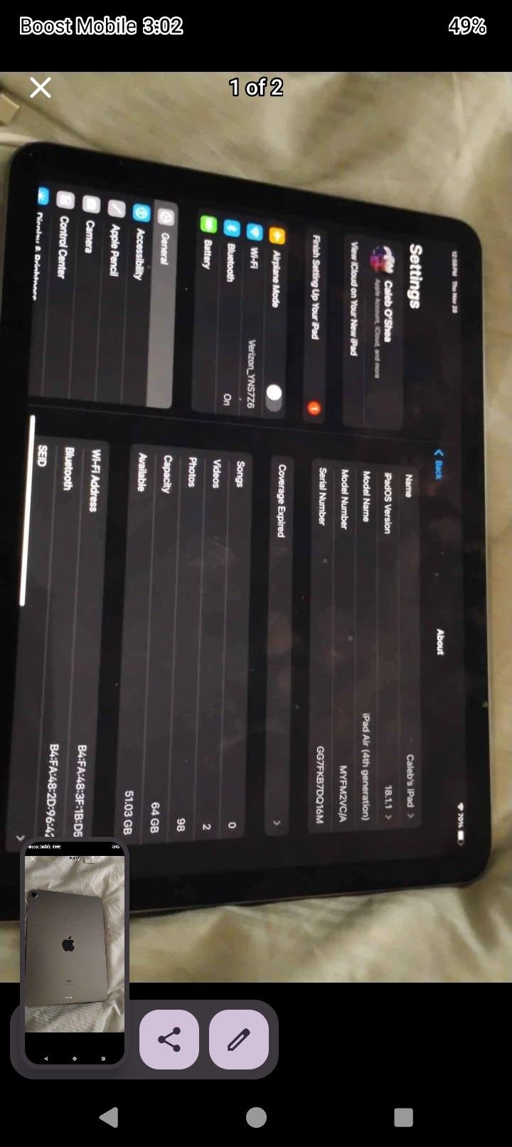 iPad Air 4th Gen 64gb